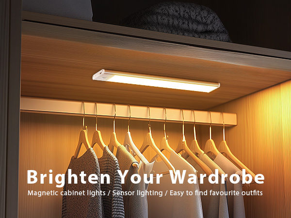 under cabinet motion sensor lighting in the darkness