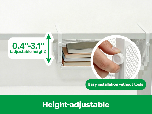 under desk shelf ,white