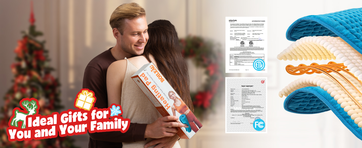 Electric Heating Pad for Back Pain and Period Cramps Relief