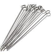 Blue Donuts 24 Pack Kabob Skewers for Grilling 12 Inch - BBQ Grill Grilling Accessories, Stainles...