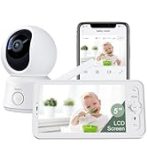 ARENTI Video Baby Monitor with Camera and Audio, 5-inch Smart Baby Camera Monitor with Free Phone...