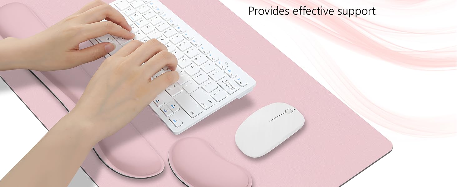 pink desk mat