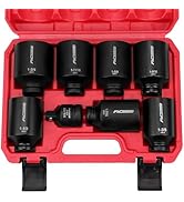 8-Piece 1/2-inch SAE Deep Impact Socket Set