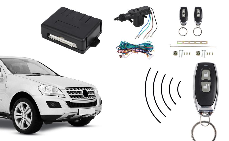 4 Doors Vehicle Car Central Lock Locking Keyless Entry System Kit with Remotes