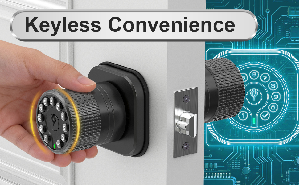 iu60 keypad door knob keyless