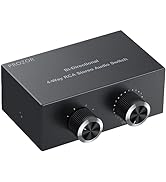 PROZOR RCA Switch 4 Way Bi-Directional RCA Splitter | with Volume Control and Switch Button | RCA...