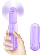 Jkjoy Mini Handheld Fan, Portable Hand Fan with USB Rechargeable, 2000 mAh Battery Operated Pocke...