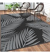 GENIMO Outdoor Rug 5' x 8' Waterproof for Patios Clearance, Reversible Outdoor Plastic Straw Camp...