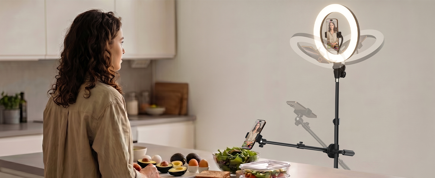 phone tripod with ring light