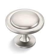 homdiy 25 Pack Brushed Satin Nickel Cabinet Knobs, Round Kitchen Drawer Knobs Solid Zinc Alloy Dr...
