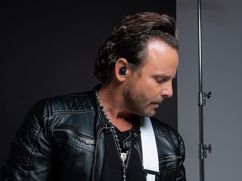 Male model wearing black Go Pop ANC