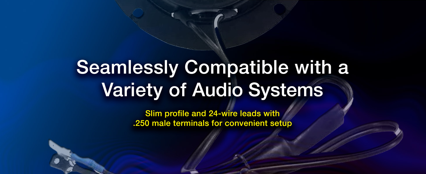 Powerful Performance: 2.8 oz. magnet and 50-watt power handling for rich, clear sound.