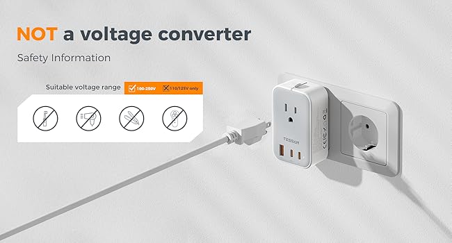 The international travel adapter is not a voltage converter