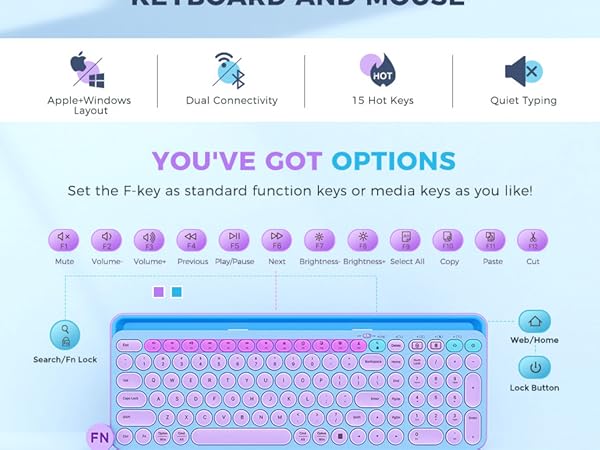 cute wireless keyboard mouse bluetooth keyboard and mouse for ipad keyboard mouse with number pad