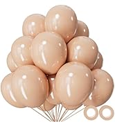 110pcs Nude Balloon 12 inch, Beige Latex Balloons for Birthday Party Baby Shower Wedding(with 2 R...