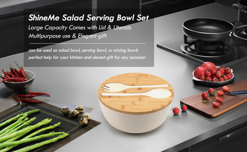 ShineMe Salad Serving Bowl Set