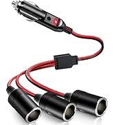 Car cigarette Lighter Splitter, ROÉKO1 to 3 DC 12V 24V Plug Adapter, 3 Socket with Indicator Ligh...
