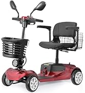 4 Wheel Compact Mobility Scooter for Seniors and Adults,Foldable Electric Scooter, Heavy Duty Tra...