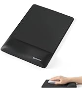 UnivoColors Design-Wave Wrist Rest Mouce Pad,PE Mouse Sliding Panel+Artificial Sheepskin+Memory F...