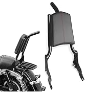 Harvards Chrome Sissy Bar Backrest Detachable Passenger Backrest Compatible with Harley Davidson ...