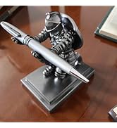 King's Guard Knight Pen Holder And Rollerball Pens, Medieval Warrior Desk Stand, Decorative Offic...