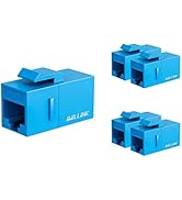 iwillink 5-Pack Female to Female Cat6 Keystone Jack, UTP Coupler, Blue