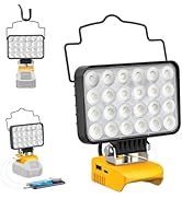 Ecarke LED Work Light Compatible with DeWALT Battery, Ecarke 20v Work Light with Low Voltage Prot...