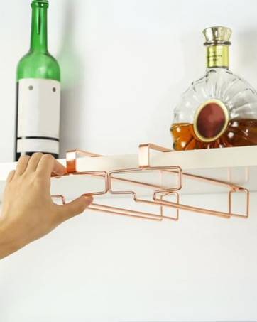 wine glass rack hanger organizer under cabinet metal wine glass holder stemwares racks hangers 