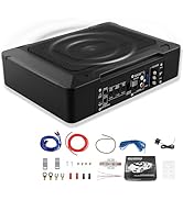 LORPHEIR 1000W 8" Car Subwoofer, Slim Active Under Seat Powered Subwoofer with Built-in Amplifier...
