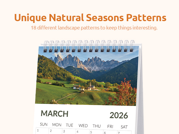 Small Desk Calendar 2026