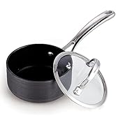 Cooks Standard 1-Quart Saucepan Hard Anodized Nonstick with Glass Lid, Cooking Sauce pot Milk Pan...