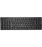 Acogedor Left Handed Keyboard, USB Wired Keyboard with 2 USB Hub, 109 Keys Ergonomic Keyboard, wi...