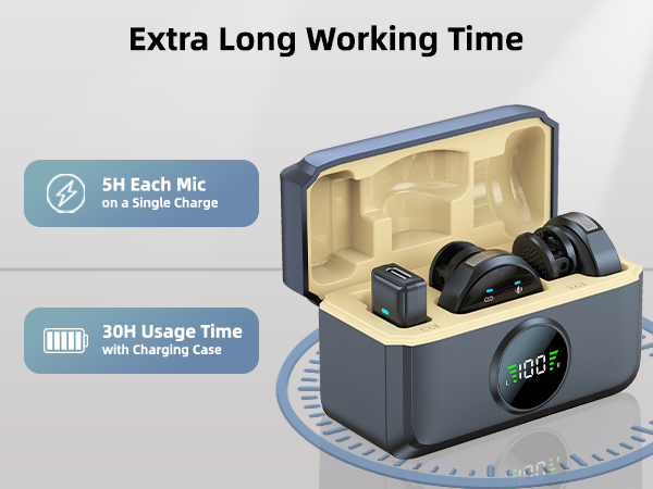usb c microphone with charging case