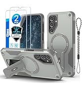 for Samsung Galaxy A16 5G case[Compatible with MagSafe][with 2 * 9H Tempered Glass Screen Protect...