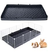 FunFurry Quilted Guinea Pig Cage Liner, Reversible &amp; Absorbent Bottom Base, Cage Liners for Small...