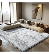 Shag Area Rug for Bedroom 5x8,Mottling Grey Fluffy Area Rugs for Living Room,Soft Fuzzy Rug Non-S...