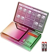 THINKSCALE Shiny Digital Gram Scale, 300g x 0.01g Iridescent Pocket Scale Rainbow Chrome Plating,...