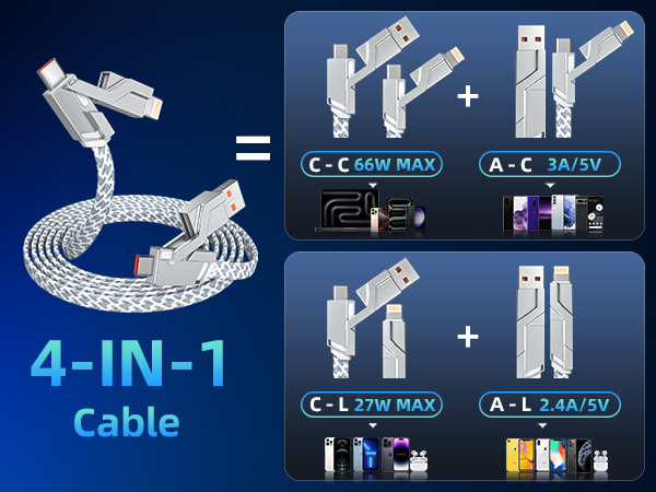 4 in 1 charging cable