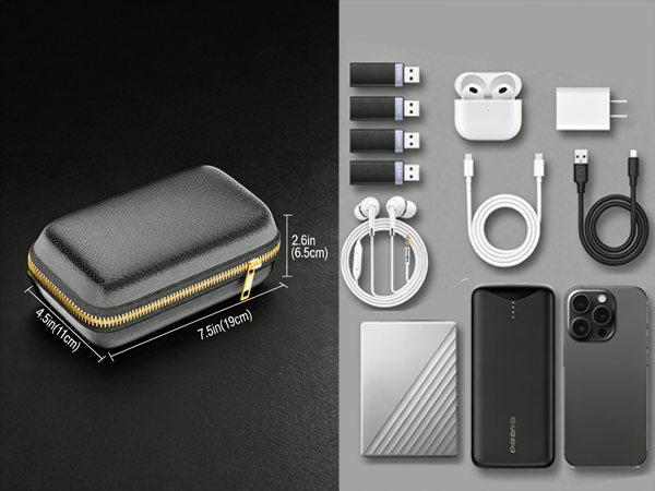 7.5*4.5*2.6 inches, portable and secure case