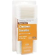 Cotton Swabs with Paper Sticks 625ct, Double Tipped Cotton Buds for Beauty&amp; Persona