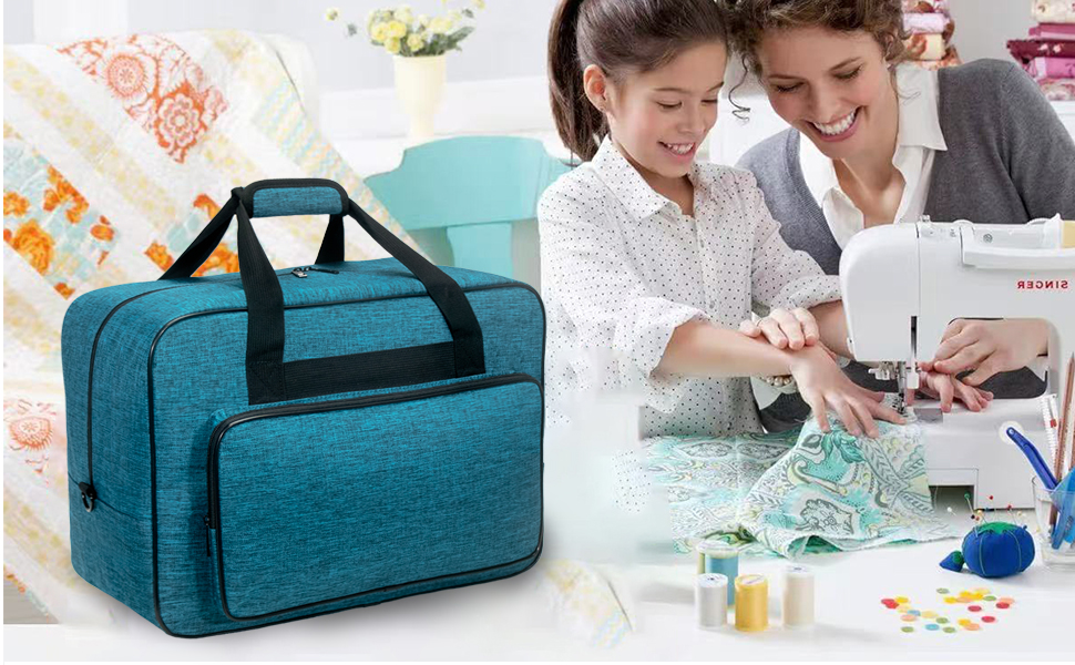 Sewing Machine Carrying Case with Pockets