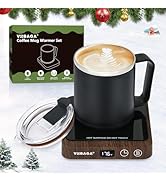 VOBAGA Mug Warmer &amp; Mug Set for Desk, Electric Coffee Cup Warmer with Temperature &amp;Timer Settings...