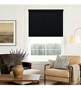 Blackout Roller Shades for Bedroom Windows Blinds Cordless Free-Stop Thermal Insulated UV Protect...