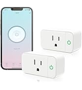 JUNLIT Mini Smart Plug, Smart Plugs That Work with Alexa and Google Home, 15A Smart Outlets with ...