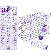 Power Mop Pads Refills Disposable for PowerMop 12 Pack- EXEGO Wet Dry Pads Power Mop Wood Refills...