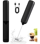 Soenglyun Rechargeable Milk Frother with Cover, Easy to Carry Drink Mixer Handheld, Electric Frot...