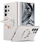 XYZ Case for Samsung Galaxy S23 Ultra, Soft Silicone Double Ring Stand, Premium Liquid Silicone P...