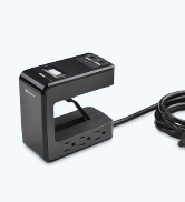 UL Listed 6 Outlet Desk Mount Surge Protector Power Strip