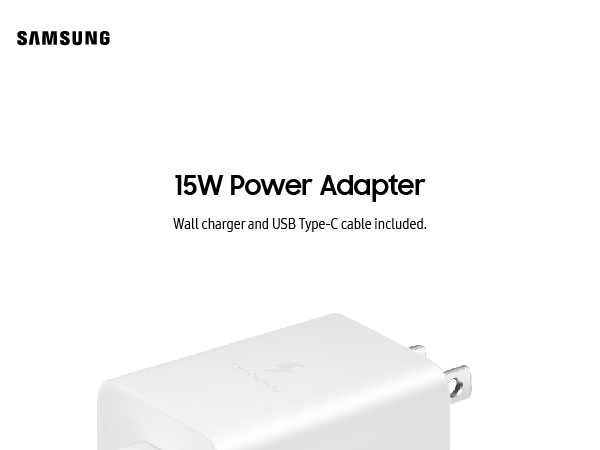 Samsung 15W Power Adapter With USB Cable White