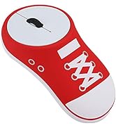 Wireless Mouse, 2.4GHz Cute Shoes Shaped Computer Mouse, 1200DPI Silent Automatic Sleep Portable ...